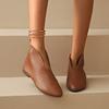 Shoes Female  Plus Size Ankle Women's Boots Retro Modern Boots Women Sewing Pointed Toe Slip On Low Heel Outdoor Shoes Women