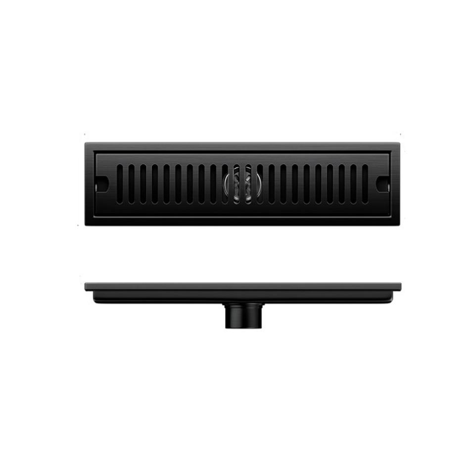 Shower Floor Drain for Bathroom Lavatory Balcony 304 Stainless Steel Brushed Gold Black Long Linear Drainage Side Floor Drains