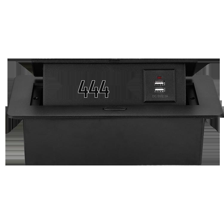 Hidden Pop-up Desktop Power and USB Charging Socket for Conference Tables (US Standard)