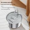 2.2L Stainless Steel Pet Water Fountain with Multi-Stage Filtration & Ultra-Quiet Continuous Flow for Cats