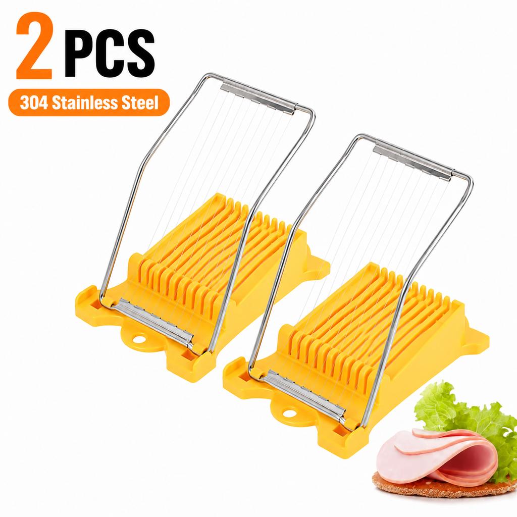 Stainless Steel Kitchen Egg Cutter Food Slicing Tool for Banana Cheese Strawberry Luncheon Meat Fruit Preparation