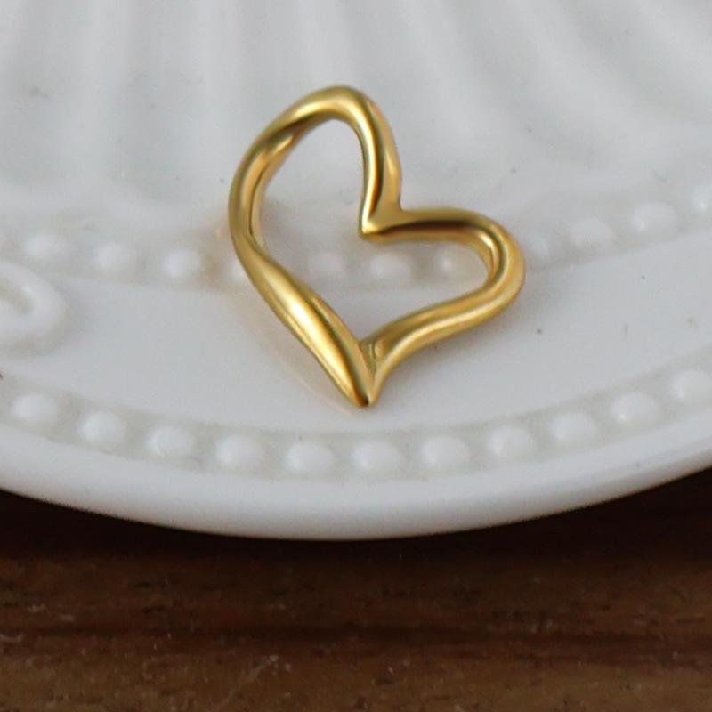 Yori 2 Stück Edelstahl Schlüssel Herz Anker Kreuz Anhänger Vakuum Galvanik 18K Gold Farbe Ofenfest