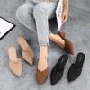 Women's Summer Pointed Toe Chunky Heel Sandals - Fashionable, Non-slip, Thick Sole, Korean Style, Versatile, Casual, Outdoor Wear