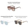 Uv400 Retro Double Bar Square Sunglasses With Gray Lenses For Outdoor Sports