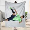 Manchester City Player Action Blanket Soft & Cozy Suitable for Seaside Office Chair Bed Four Seasons Universal Modern