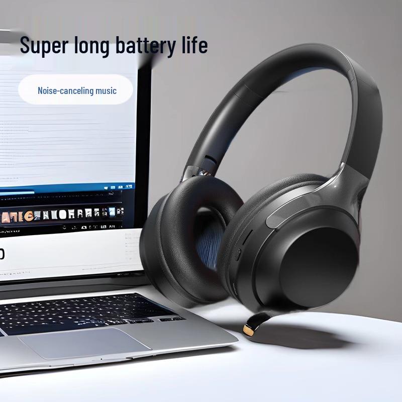 WH100 Bluetooth Earphones - Noise Cancelling Over-Ear Headphones with Music Playback