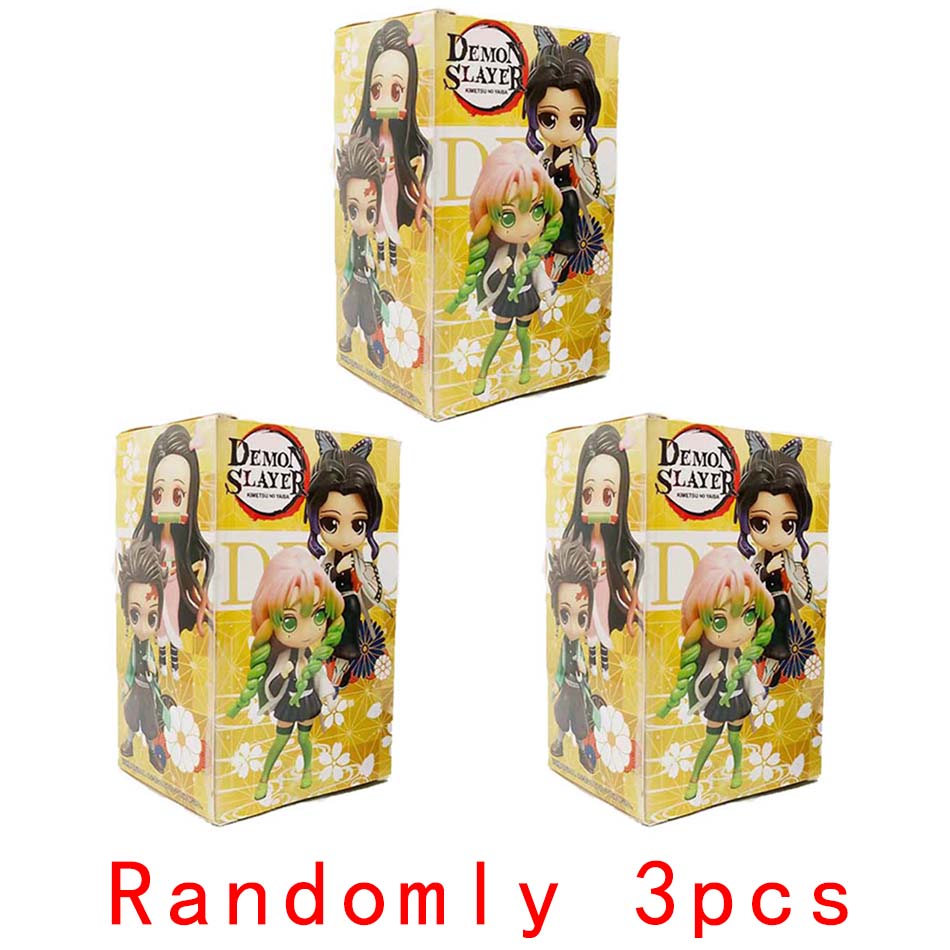 Hot Demon Slayer Tanjiro Kamado Nezuko anime cartoon figure blind box creative personalized statue model ornament surprise gift