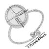 1Pcs Open Adjustable Stainless Steel Heart Sun Leaf Rings Diy Cabochons Silver/Gold Ring For Women Men Handmade Supplies