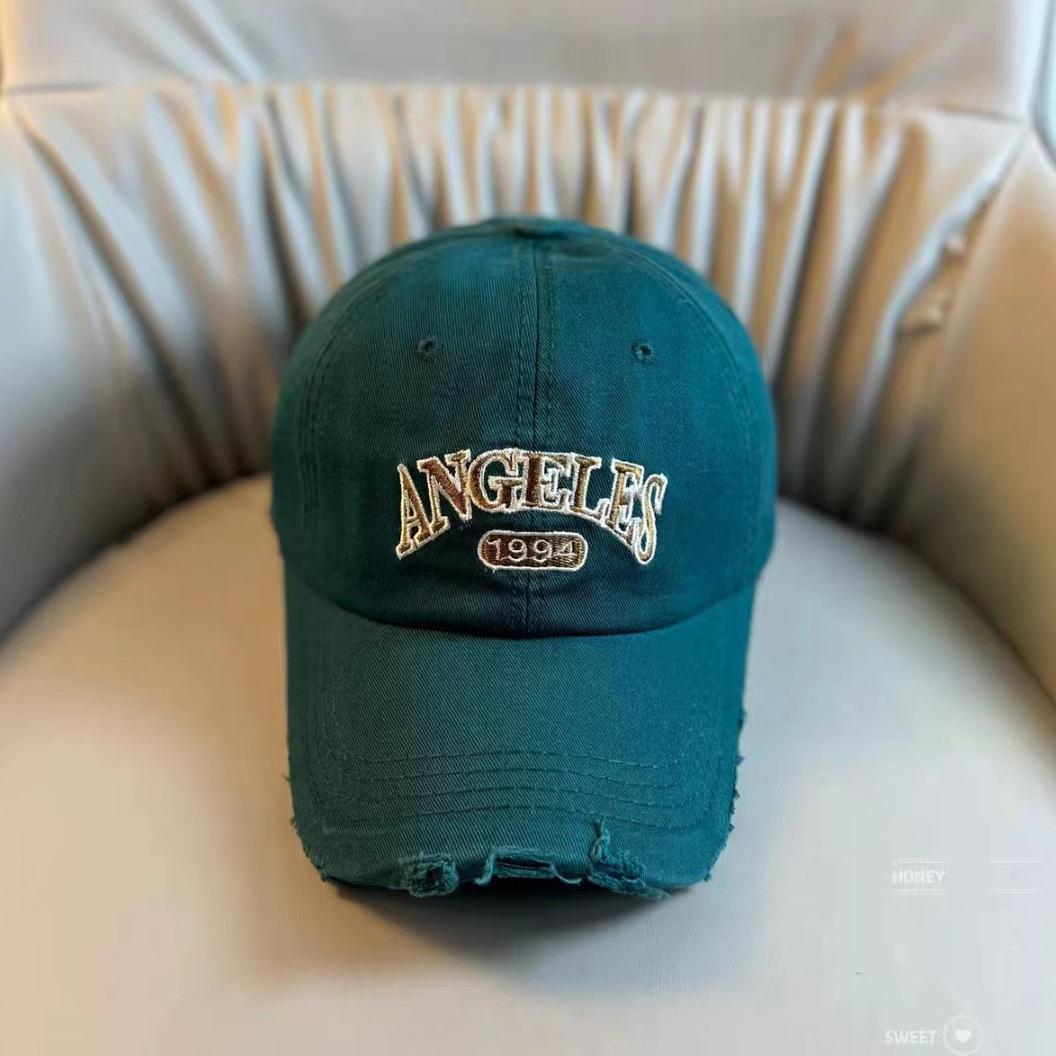 

Весенне-летняя корейская версия бейсболки с вышивкой букв для женщин, модная уличная бейсболка, подчеркивающая маленькое лицо и защищающая от солнца M（56-58cm）