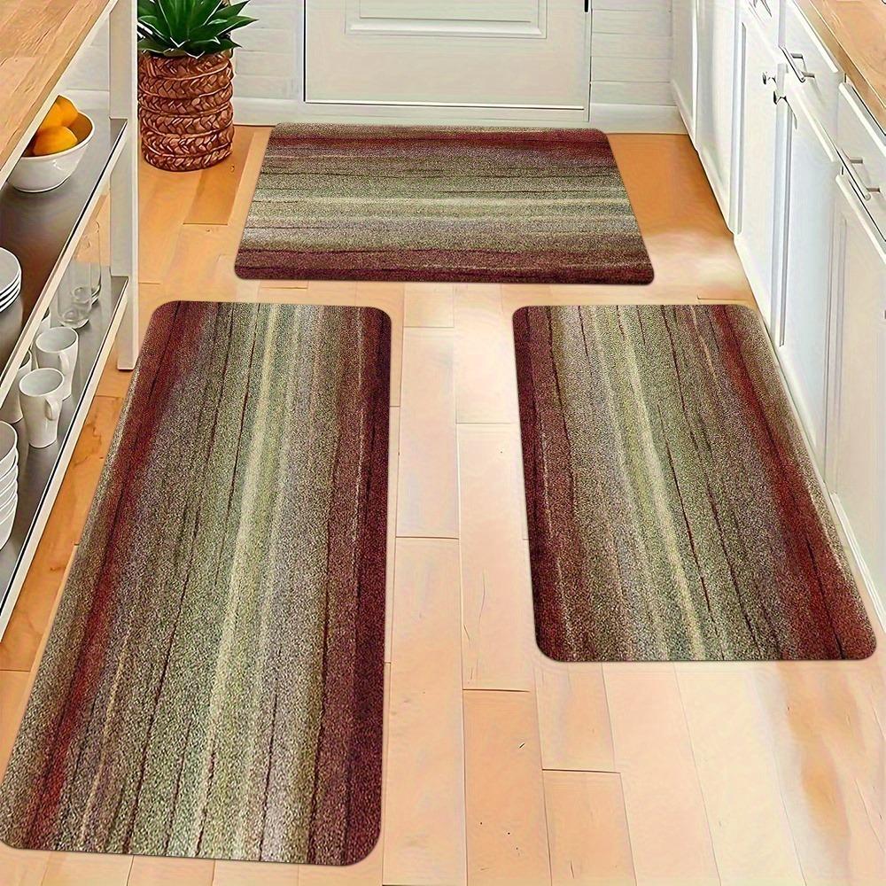 1PC Blod Stripees Pattern Kitchen Rug Non-Slip Door Mat Pop design Bathroom Rug Bath Mat Carpet for Home Sink Laundry Decor