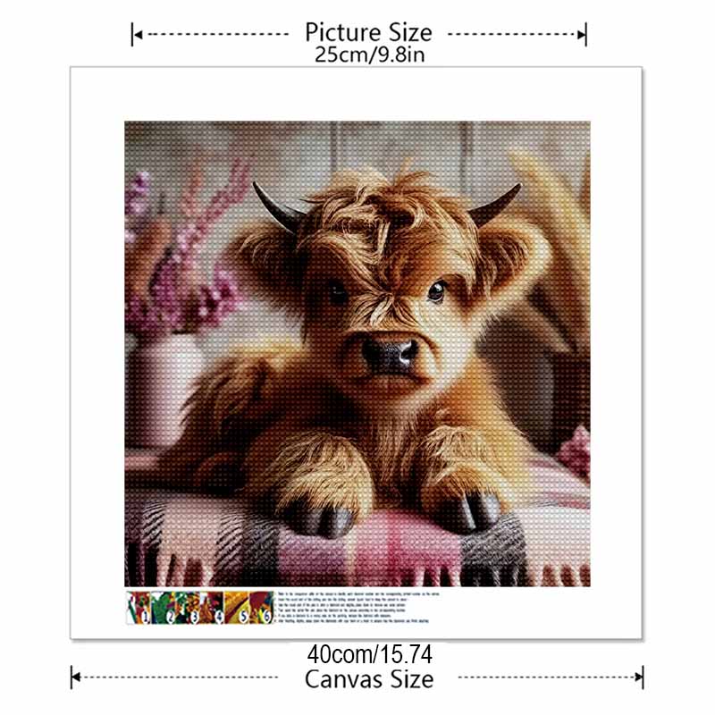 New Arrival 5D DIY Full Circle Diamond Painting "Calf" Embroidery Cross Stitch Home Decor Gift
