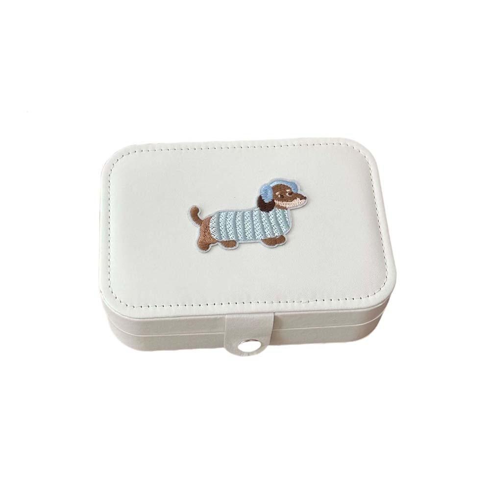 

Мультяшный щенок-сосиска Органайзер для хранения мелочей Витрина для ювелирных изделий Хранение Ожерелье Часы бежевый