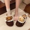 Cute Cartoon Kitten Slippers Women's Autumn and Winter 2025 New Outer Wear College Students Thick-bottomed Bag Head Slippers Tide