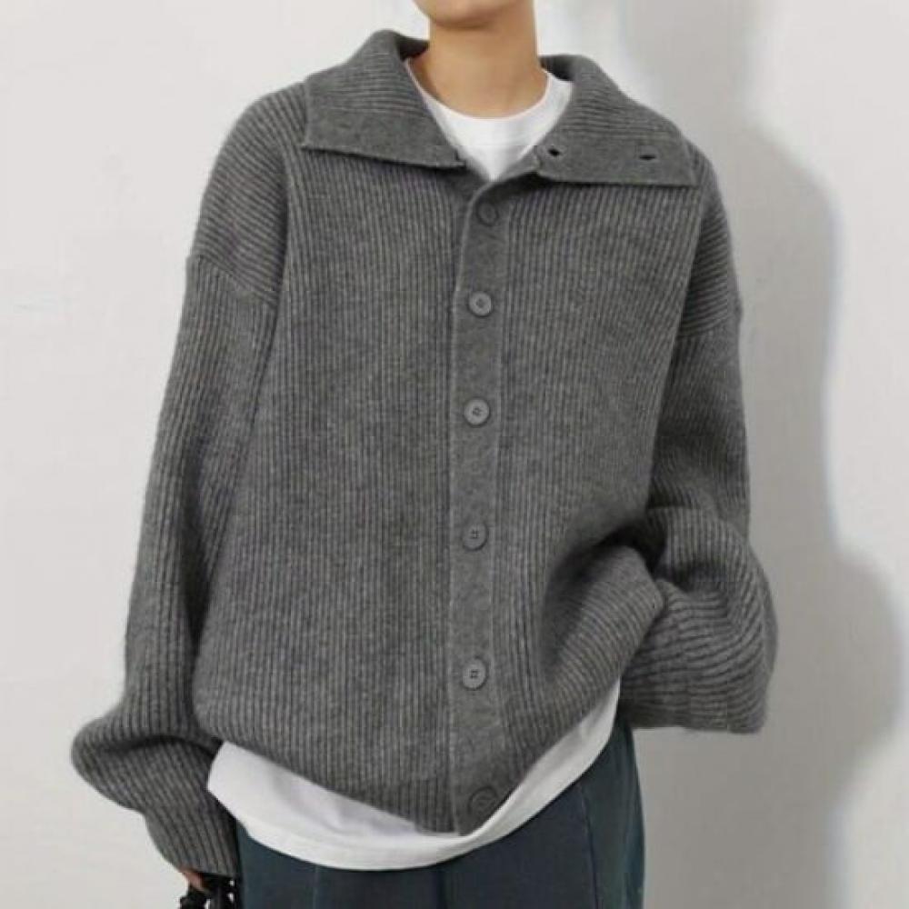 Navava Women Simple Daily Ribbed Long Sleeve Knit Cardigan Nk2689