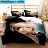 3PCS pop Lady music 3pcs Bedding,Including 3PCS Duvet Cover And 2pcs Pillowcases Perfect for Christmas,Ideal for Bedroom, Dormitory