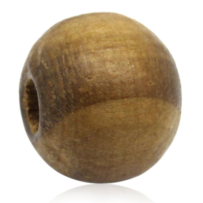 

50-1000PCs Doreen Box Round Wood Beads Coffee Stripe Wooden Bead For DIY Jewelry Making Accessories 10mm, Hole: 3mm