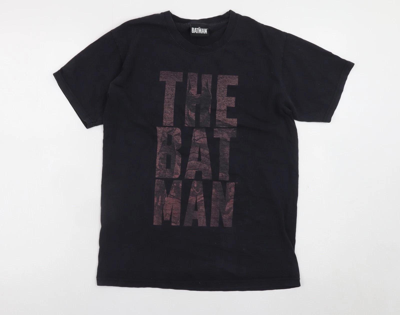 The Batman Men’s Black Cotton Graphic Print T-Shirt Size S XL