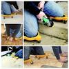 1PC 360°Rotating Wheel Knee Pad | Portable for Movement and Direction Adjustment, Suitable for Knee Protection When Laying Tiles on Construction Sites