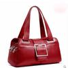 Genuine Leather Women's Handbag Stylish All-in-one Pillow Bag Middle-aged Women's Shoulder Bag Casually