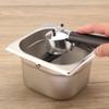 Coffee Knock Box,Espresso Dump Bin,Coffee Powder Residue Bin,Stainless Steel Espresso Knock Box Built-in Container Coffee Ground