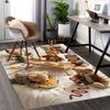 1pc Teddy Bear Breakfast Scene Chair Mat - Anime Cartoon Design, Anti-Slip Carpet for Office and Home Decor, Suitable for All Seasons.C022