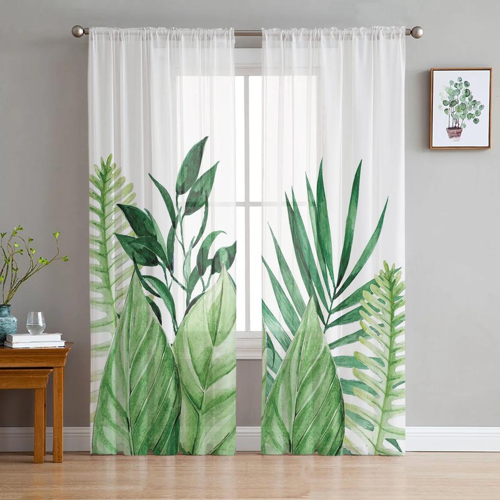 Arbor Baum See Landschaft Voile Vorhang Wohnzimmer Transparent Tüll Fenster Vorhänge Schlafzimmer Zubehör Dekor Durchsichtig Hergestellt aus Polyester Flächenbehandlung