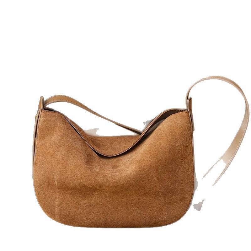 Underarm Matte Cowhide Women's Bag Autumn and Winter New Trendy Leather Versatile Portable Shoulder Messenger Bag