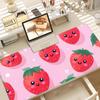 Strawberry Desk Mat Kawaii Mousepad Pink Cute milk sakura cherry blossom pattern Pastel aesthetic deskmat XXL gaming mouse pads