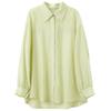 Sancai Lightweight Tencel Loose Split Tie-Front Blouse