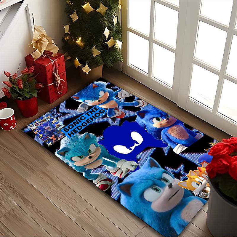1pc SONIC Rug, Digital Printed Home Chair Sofa Mat, Durable Office Area Carpet, Beautiful Festival Decorations