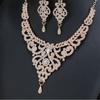 Rhinestone Jewelry Set Necklace Dangle Earrings for Wedding Prom Party