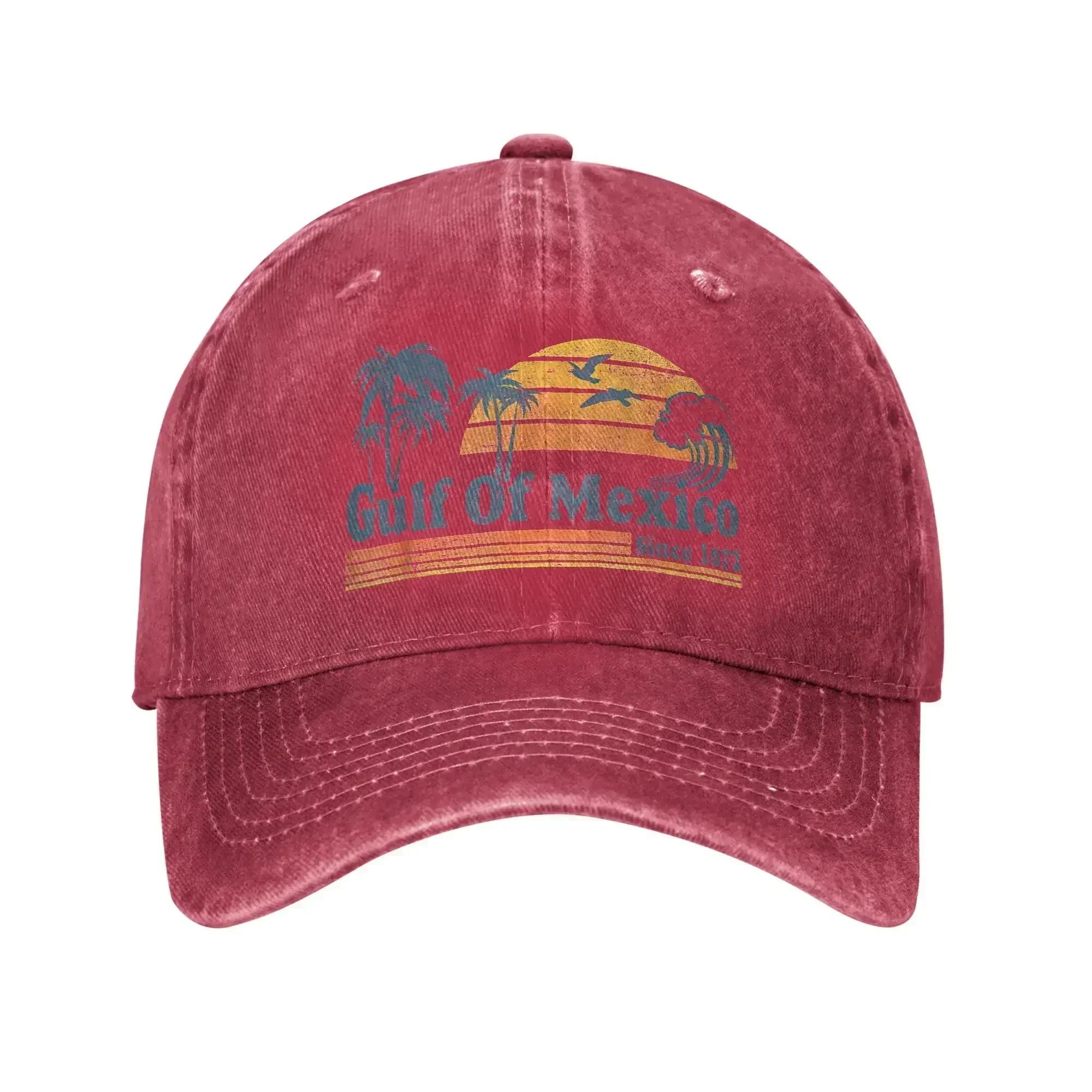 

of Mexico Since 1672 Unisex Women Baseball Cap Forever Mexican Beach Distressed Washed Caps Hat Outdoor Adjustable Headwear Adjustable