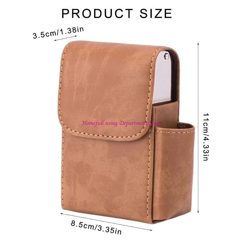 PU Leather Cigarettes Storage Case Portable Holder Pocket Multifunctional Cigarettes for Daily Use