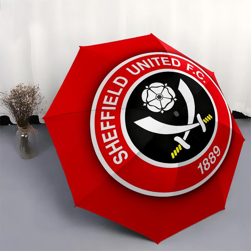 Sheffield United FC, 1889 Automatic Opening and Closing, 8 rib Structure Portable Umbrella, Suitable for Men and Women in All Seasons Perfe