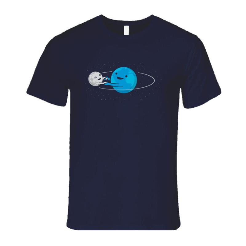 Moon Earth Being Around You Community Abed Funny TV Show T Shirt S разноцветный