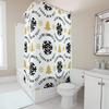 TU Bathroom Shower Curtain Floral Pattern Waterproof Fabric Decor Vintage Farmhouse Coastal Style Modern Home Accessories