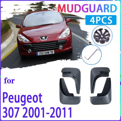 4 ks lapače nečistot do auta pro Peugeot 307 307sw 2001~2011 2003 2005 2006 2008 blatníky blatníky blatníky blatníky auto