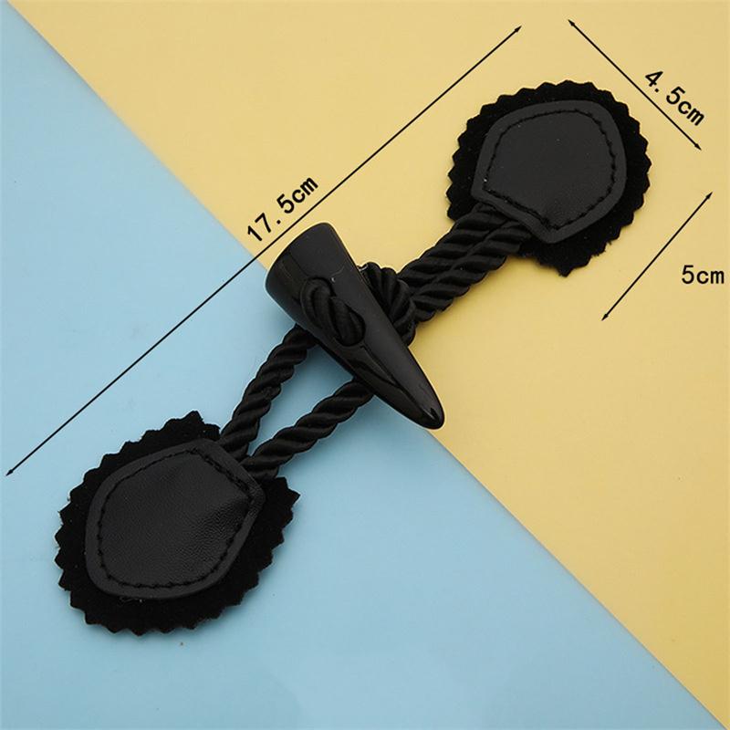 2 Buc. Lemn Piele Corn Nasture Toggle Craft Butoni Palton Accesorii Cusut DIY