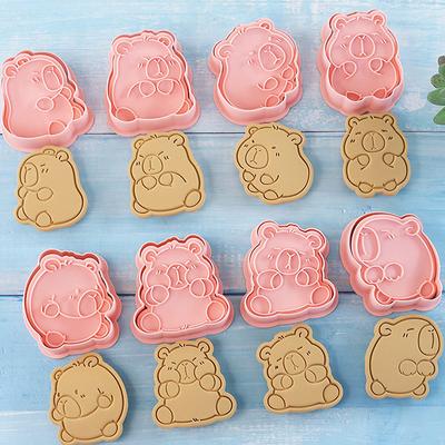 8 Stück Cartoon Capybara Form Ausstechform Tier Fondant Keksform Kuchen Dekorationswerkzeuge Backzubehör Küchenhelfer