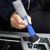 Car Cleaning Brush 2-in-1 Soft Bristles Portable Efficient Pen-holding Feel Anti-deform Arced Handle Comfortable Grip Center Of Gravity