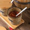 Retro Style Ceramic Spice Jars with Underglaze Painting, Household Kitchen Storage Containers for Spices and Seasonings