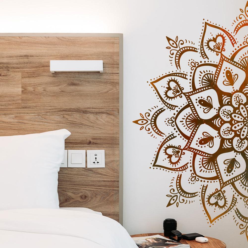 Lotus Wall Sticker Boho Mandala Flower Removable Wall Decals For Living Room Bedroom Tv Wall Decoration