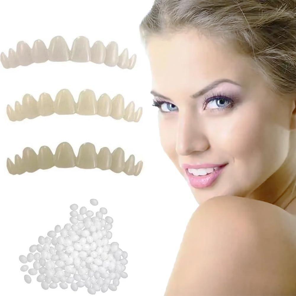 6Pcs Natural Shade Denture Temporary Filling Kit Upper Veneer Cosmetic Tooth  Dental Emergency