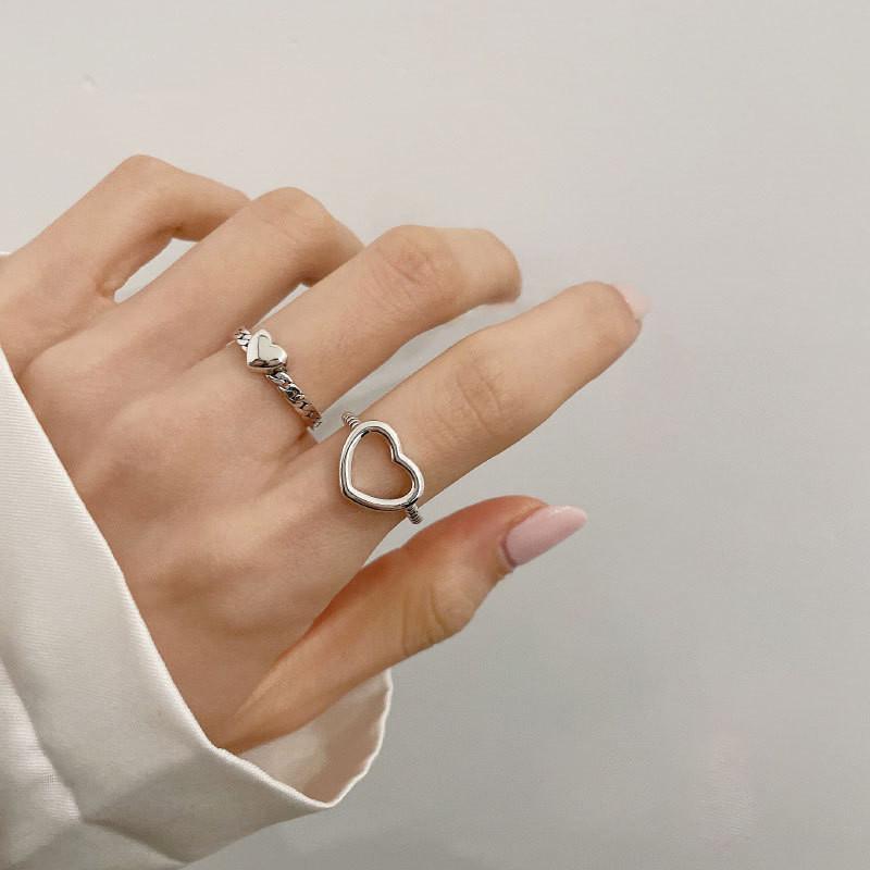 Elegant Korean Style Hollow Heart Shaped Ring For Women Perfect For Gifts
