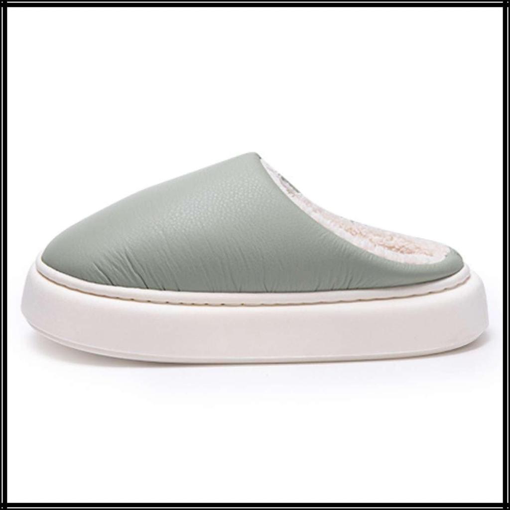 White Fang PU Leather Waterproof Simple and for Men and RS022 Non-Slip One-Size Slippers, Stylish, Women, (Purple)