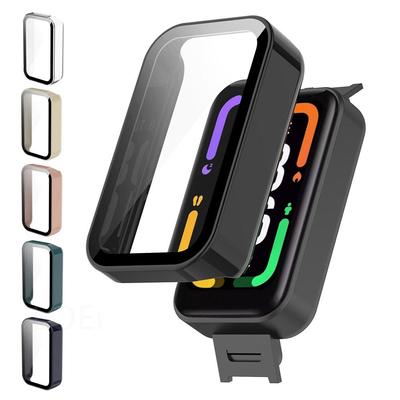 PC + gehärtetes Glas Schutzhülle für Redmi Smart Band Pro Vollbild-Schutzhülle