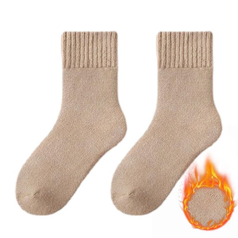 Womens Winter Warm Socks Thicken Thermal Socks Wool Cashmere Socks Snow Sweet Soft Cotton Knitted Room Floor Sleep Socks