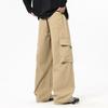 Overalls men's autumn new American trendy brand versatile loose wide-leg drape multi-pocket straight trousers men