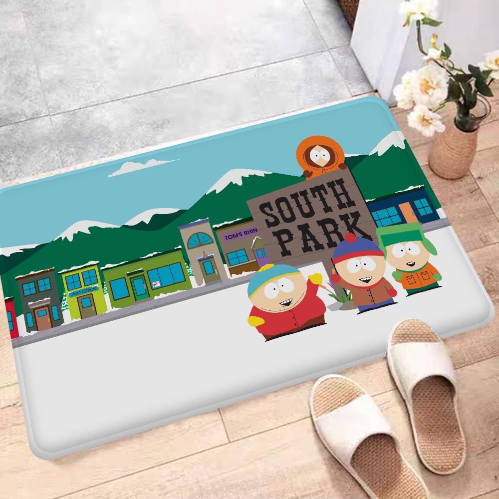 Cartoon-SouthparkS Floor Mat INS Style Soft Bedroom Floor House Laundry Room Mat Anti-skid Household Carpets