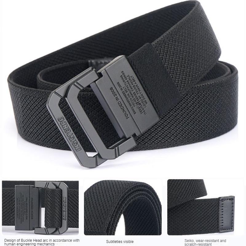 3,8 cm Doppelringschnalle Nylon Gummiband Elastischer Gürtel Outdoor Bergsteigen Freizeit Taktisch